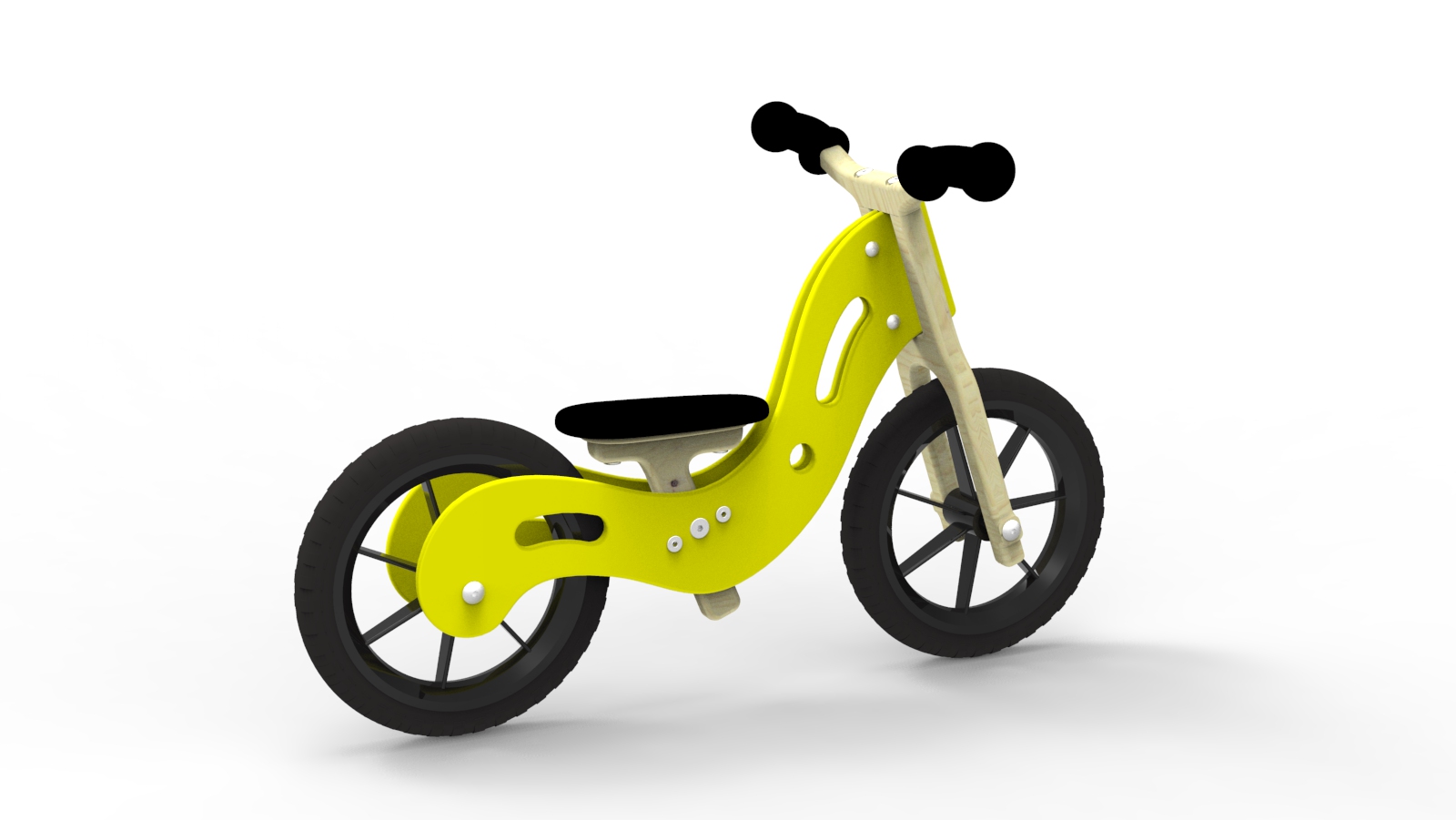 yellow balance bike